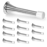ZUOYIGD 12 Pack Spring Door Stops, 3-1/4 Heavy Duty Wall Mount Door Stoppers, Flexible Spring Doorstops Wall Protector with Rubb