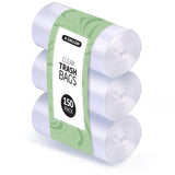 4 Gallon Trash Bags - 150 Small Mini Garbage Bags | 17 x 18 Clear Waste Basket Trash Bags | Bulk Plastic Bathroom Trash Can Line