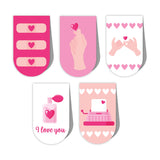 woopme Couples Theme Magnetic Bookmark Kids Boys Girls Note Books Lovers Readers Gift Magnetic Page Clips Folding 5 PCs