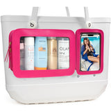 LETGO 2 Packs Clear Bogg Beach Tote Bag Accessories suitable for Bogg Bag Insert Bag Travel Cellphone Makeup Clean Toiletry Brus