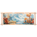 Large Beech Wood Embroidery Scroll Frame, 2-Part Adjustable Holder for Cross Stitch, Tapestry, Quilting, Sewing Needlepoint Proj