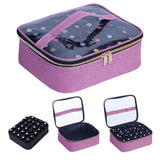 UOZL Small Clear Nail Polish Case Holds 30 bottles(15ml-0.5fl.oz) Nail Polish Organizer Multifunctional Nail Polish Bag organize