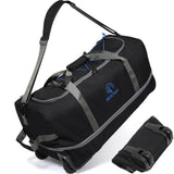 REDCAMP 30 110L Expandable 140L Foldable Duffle Bag with Wheels, Collapsible Large Duffel Bag Backpack with Rollers for Camping