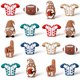 Ferreve 16 Pcs 3D Sports Football Beads Silicone Focal Beads for Keychain Making Pens for Beadable Keychain DIY Crafts Necklace
