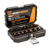 GEARWRENCH 15 Pc. 1/4 & 3/8 Drive Bolt Biter Impact Extraction Socket Set - 84783
