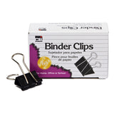 Charles Leonard Binder Clips, Mini, Black/Silver, 12Pack (50001)