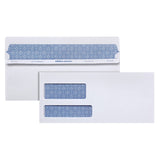 Office Depot 100% Recycled Lift Press(TM) DoubleWindow Envelopes, #10 (4 1/8in. x 9 1/2in.), White, Box Of 500, 76133