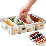 Earthcone 4Compartment Fridge Organizer With Lid & Handle Snackle Box