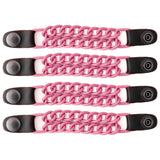 Milwaukee Leather 4 PC Vest Extenders - Double Chain with Genuine Leather 4 or 6 Inch Extension - 4 Inch