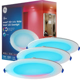 Cync GE Reveal Wafer Smart LED Downlight, Color Changing Lights, Matter Compatible, Compatible with Alexa and Google Home, No Re