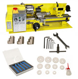 Erie Tools 7 x 14 Precision Bench Top Mini Metal Milling Lathe Variable Speed 2500 RPM & Digital Readout with 5 pc. Cutter Kit
