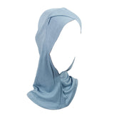 Cwen Collection Women Ninja Criss Cross Under Scarf Style Head Wear Cap Stole Inner Free Size Cotton (Smoky Grey)