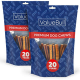 ValueBull Bully Sticks for Dogs, Medium 6 Inch, 50 Count - All Natural Dog Treats, 100% Beef Pizzles, Single Ingredient