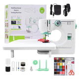 Stoigeld Sewing Machine for Beginners, 32Pcs Sewing Threads Kit,12 Built-in Stitches, 2-Speed Control, Extension Table Included,
