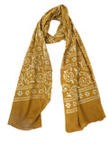 Rai Sahab Printed Cotton Women Scarf, Stole, Fancy Scarf(St125Mustard10)