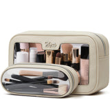 BOYATU Travel Makeup Bag for Women: 2 Pcs Set Make up Bags for Women - Large Capacity Cosmetic Bag - Waterproof Clear Toiletry B