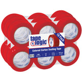 Aviditi Tape Logic 2 Inch x 110 Yard 2.2 Mil Red, Heavy Duty Colored Packing Tape, 18 Pack, Perfect for Packing, Shipping, Movin