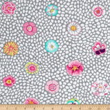 Kaffe Fassett Collective Quarry Guinea Flower Grey, Fabric by the Yard