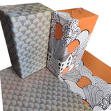eVincE Birthday Gift Wrapping Paper | Lotus floral Festive & Zen Art Orange pattern for every festival occasion Wedding Diwali R