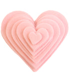 Playfully Ever After 1 to 6 inch MultiSize Pack 24pc Felt Hearts (Light Pink)