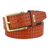 Flyer MenS Leather Belt (Formal/Casual) (Colour Tan) (Size 34) Buckle Adjustable Size Genuine Leather (Tan222934)
