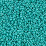 Opaque Turquoise Green Miyuki Japanese Round Rocailles Glass Seed Beads Size 11/0 Approx 23 Grams 5 Inch Tube