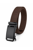 Usl MenS Nylon Canvas Belt With Automatic Metal Buckle, Waterproof & Lightweight Adjustable Waist Strap For Trousers And Jeans,
