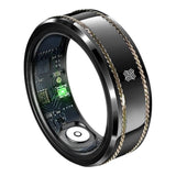 Pachira Smart Ring, Dual 14K Gold Inlays, Fitness/Sleep/Stress/Heart Rate/ SpO2 Tracker, No App Subscription, Waterproof, 7-Day