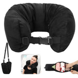 Eveprus Travel Pillow For Extra Luggage,Stuffable Neck Pillow For Travel,Soft Velvet Cover,Adjustable Neck Size,Holds 3 Days Of