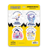 Peanuts Happiness is Adhesive Vinyl Decals - Heartwarming Peanuts Sticker Set with Snoopy and Friends