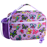 RLGPBON Kids Lunch Box Insulated Lunch Bag for Girls,Cute Butterfly Lunch Bag and Reusable Butterfly Toddler Lunch box for Schoo