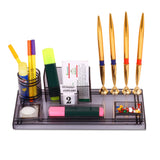 Rasper Multipurpose Acrylic Pen Stand Table Top With 4 Pen Holder And Visiting Card Damper Office Stationery Supplies Desk Organ