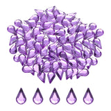 MECCANIXITY 200PCS Flat Back Acrylic Teardrop Gems 6x10mm Artificial Rhinestones for DIY Crafts Bead Wedding Party Face Painting