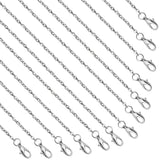 Lemonkey 24 Pack Necklace Chains Bulk,Silver Plated DIY Cable Link Chains for Jewelry Making 16 Inches