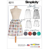 Simplicity 8211 Womens Dirndl Pocketed Skirt Sewing Patterns, Sizes 1422