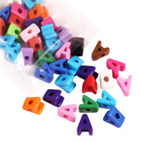 40 PCS Letter Beads 3D Focal Bead Acrylic 21mm x 18mm A Loose for Jewelry Making Key Chains Bracelet Necklaces Keychain Phone Ba
