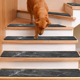 Non Slip Rubber Carpet Stair Treads for Wooden Steps Indoor, 15 Pack Slip Resistant Stair Rug Staircase Step Treads Pads for Pet
