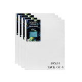 Eduway Canvas Board For Painting- 18X24 Pof 4 | Premium Quality 7Oz Pre-Primed Cotton Canvas Board For Artists & Beginners | Ide