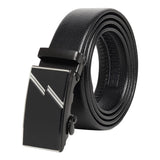 Zacharias MenS Artificial Leather Autolock 35 Mm Belt (Gr78_Black) (Pack Of 1)