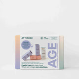 ATTITUDE Oceanly Aging Skin Daily Facial Care Routine Box Set, EWG Verified, Plastic-free, Plant and Mineral-Based Ingredients,
