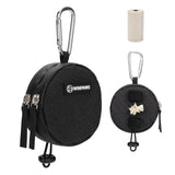 Dog Poop Bag Holder for Leashes- Dog Treat Pouch with Waterproof Zipper,Puppy Training Small Bag with Carabiner & Bungee Toggle,