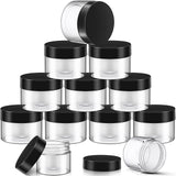 SATINIOR 12 Pack Plastic Container Jars with Lids Round Clear Travel Cosmetic Container Slime Jar for Toiletries, Lotion, Cream,