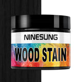 Ninesung Black Wood Stain | Water Based Wood Dye Powder for Indoor & Outdoor Use | Fast Drying | Covers Up to 125 Sq. Ft. per 4