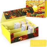 Wonderjune 1800+ PU Trading Card Storage Box Leather Printing Magnetic Closure Card Storage Case For TCG CCG Game Business Sport