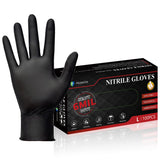 PROMEDIX P Heavy Duty Nitrile Gloves,6mil-100 Count,Black Disposable Cooking Gloves,Latex Free,Powder Free