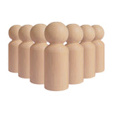 ILOT Peg Dolls Unfinished 2-3/8 inch DAD Pack of 30 Wooden Peg People for Crafts Chess Pieces Cake Toppers