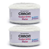 Caron Colorama Halo Cake Caron Graphite Frost Yarn - 2 Pack of 8oz/226.79g - 71% Acrylic,18% Nylon,11% Polyester - #5 Bulky - 60