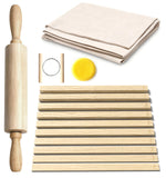 13 Pcs Pottery Tools, 5 Size Teaching Rolling Mud Stick Guide, Wood Rolling Pin, Pottery Special Linen, Clay Fabric, Sponge, Pre
