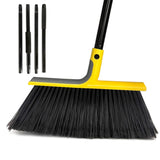 BSMstone Large Angle Brooms Indoor Outdoor Broom with Long Handle Stiff Bristle Sweeper for Kitchen Garage Deck Courtyard Lobby