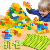 WYSWYG Large Building Blocks for Kids Toddlers Including 2 Piece Baseplates, Basic Big Building Blocks Compatible with Major Bui
